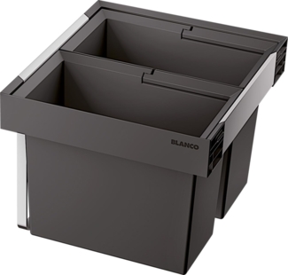 Blanco 'Flexon II Low' Abfallsystem, Kunststoff schwarz, 38 (2x19) Liter