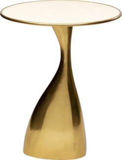Kare Design Beistelltisch Spacey, Gold, Durchmesser 36cm, Wohnzimmertisch, Nachttisch, runder Beistelltisch, Handgearbeitet, 46 x 36 x 36 cm (H/B/T)