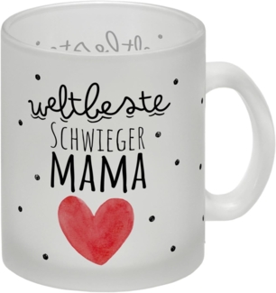 speecheese Tasse Schwiegermutter Glas Tasse mit Spruch Weltbeste Schwiegermama