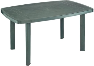 Faro Tisch, 140x90 cm grün Vollkunststoff Gartentisch Terassentisch