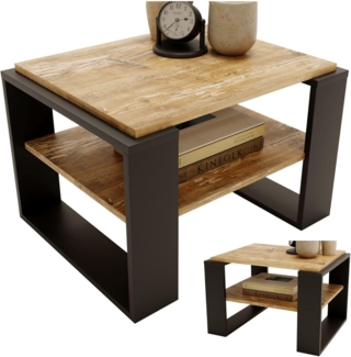 CraftPAK Couchtisch Wohnzimmertisch aus hochwertigem Holz - Couchtisch 54T x 63B x 44H cm