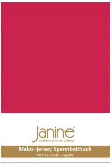 Janine Spannbetttuch 5007 Mako Jersey 90/190 bis 100/200 cm rot Fb. 61