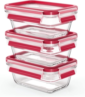 EMSA Clip&Close Glas Frischhaltedosen-Set 3-teilig