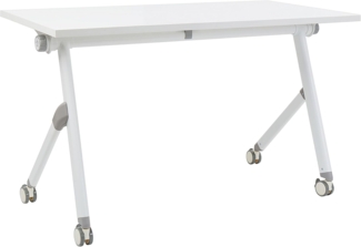 Zusammenklappbarer Schreibtisch mit Rädern Weiß BENDI