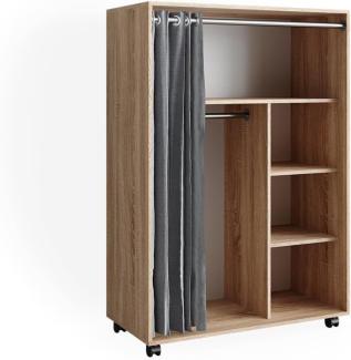 Vicco mobiler Kleiderschrank Dielenschrank Garderobe Doros Sonoma 100 x 147 cm offen rollbar