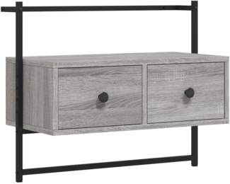 vidaXL TV-Wandschrank Grau Sonoma 60,5x30x51 cm Holzwerkstoff 833456