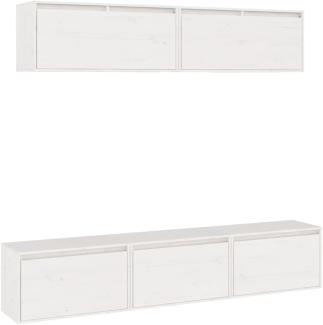 TV-Schränke 5 Stk. Weiß Massivholz Kiefer [3100150]