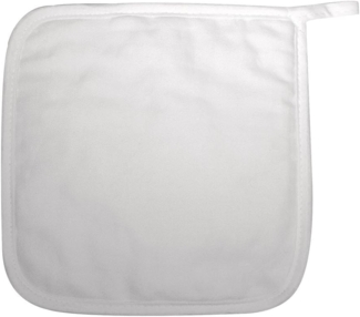 Topflappen, quadratisch, weiß, 19x19 cm, SB-Btl 2Stück