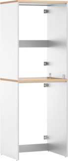 Schildmeyer Mehrzweckschrank-Set Solea, Breite 134 cm, Stapelbare Schränke, Variabel anbringbare Traverse