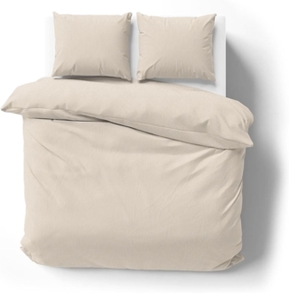 Lorena Mako-Satin Bettwäsche Venedig|200x220 cm + 2x 80x80 cm| natur