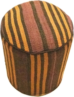 Sonderform,XS / 80 cm Ø Rund & kleiner,Mehrfarbig,Patchwork,Schurwolle,Afghanistan