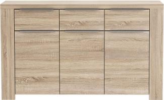 FORTE Calpe Sideboard, Holzwerkstoff, Beige, 143,8 x 86,6 x 41,3 cm