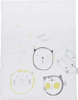 Petitpraia Cats-Tagesdecke für Kinderbett, 50x75 cm, Füllung enthalten, ohne Kissen, Decke