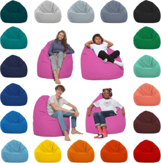 HomeIdeal - Sitzsack XXL Bodenkissen für Erwachsene & Kinder - Geeignet für Gaming oder Entspannen - Indoor wie Outdoor da er Wasserfest ist - mit EPS Perlen, Farbe:Rosa, Größe:XXXL