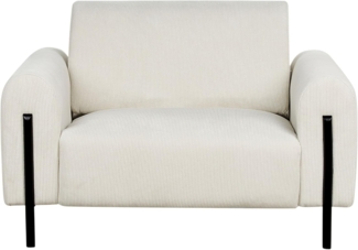 Sessel ASKIM Cord Cremeweiß
