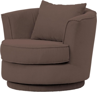Sessel drehbar Comfy braun Webvelours 95 cm