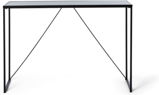 Jahnke Glam Console Konsole, Engineered Wood, Schwarzglas/Schwarz, One Size
