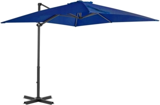 vidaXL Ampelschirm mit Aluminium-Mast 250x250 cm Azurblau 46987