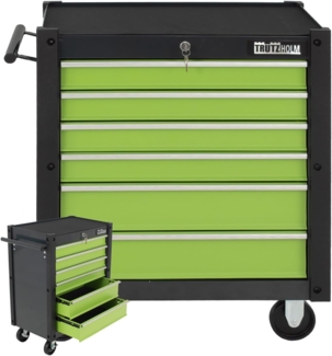 Werkzeugwagen Trutzi 78 x 64 cm 6 Schubladen Rollcontainer Werkstattwagen Werkzeugaufbewahrung grün
