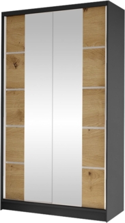 Schiebetürenschrank Camtalo V (Farbe: Schwarz / Artisan Eiche)