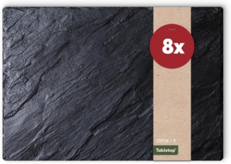 matches21 HOME & HOBBY Platzset Abwaschbare Tischsets 8er Set Schiefer-Optik Stein-Optik, (8-St), Platzsets als Tisch-Untersetzer und Tisch-Deko für Esstisch Teller