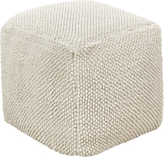 Pouf JOARA Beige Baumwolle 45 cm 45 cm