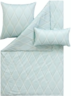 Estella Schweizer Premium Satin Bettwäsche 155x220 Lyanna Wellen jade 2170-80