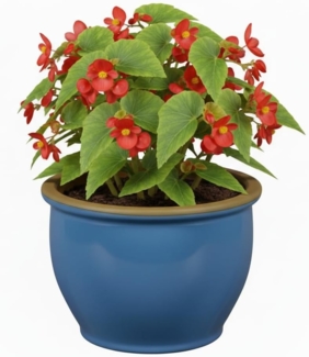 Blumentopf Pflanzgefäß aus Keramik Modell "Roma" 18cm Soft Blau