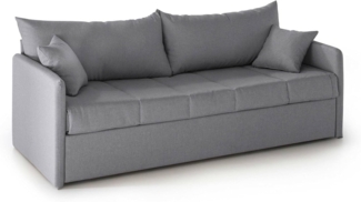 Talamo Italia - 3-Sitzer Schlafsofa Uberta, Schlafsofa fürs Wohnzimmer, gepolstert, abnehmbar, 100% Made in Italy-Qualität, 205x86 h80 cm, Grau