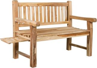 Ambientehome Gartenbank 2-Sitzer Teak natur 120 x 93 x 68