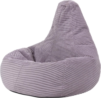 Icon Sitzsack-Sessel Flauschig „Dalton“ für Kinder, Lila, Cord, Kindersitzsack, Groß, Sitzsack Kinder mit Füllung