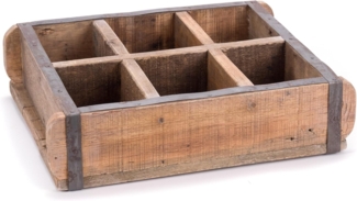DESIGN DELIGHTS Truhe HOLZ ZIEGELFORM "BRICK", Altholz, Vintage Holzziegelform, Dekobox