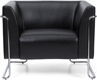 hjh OFFICE Polstersessel Curacao Kunstleder Schwarz