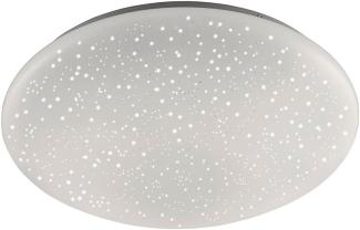 JUST LIGHT 14242-16 LED Deckenleuchte SKYLER weiß rund 39cm Sternenhimmel RGBW