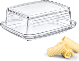 WESTMARK Butterdose Dekorativ, Länge: 14,3 cm, Glas, Transparent, Glas