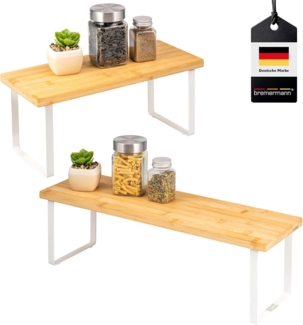 bremermann Küchenregal 2x Küchenregal, freistehend, aus Bambus, ca. 36/50 cm