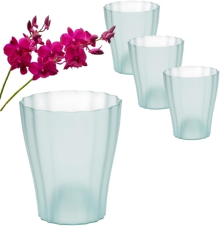 GarPet Blumentopf 4x Orchideentopf Transparent Orchideen Über Topf Innen 13 glas