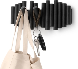 Umbra Picket mit 5 Garderobenhaken schwarz 1011471-040 Garderobenleiste Wandhaken Kleiderhaken