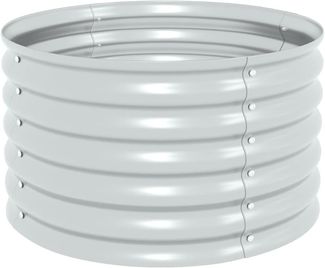 vidaXL Garten-Hochbeet 80x80x44 cm Verzinkter Stahl Silbern 45520