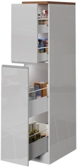 KOCHSTATION Apothekerschrank KS-Sole Breite 30 cm, 2 Auszüge, 4 Fächer