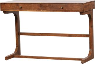 BEPUREHOME Collection 'Old School' Schreibtisch, Akazienholz Braun, 76 x 116 x 43 cm