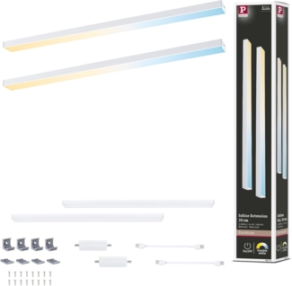 Paulmann 98615 LED Unterschrankleuchte Inline Erweiterung 2er-Set 35cm tunable white weiß