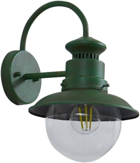 Lindby Außen-Wandleuchte Celinor, Metall, Grün IP44, 1 x 15 W LED