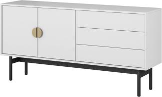 Selsey Stoon - TV-Element mit 3 Schubladen, Weiß, 154 cm