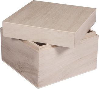 Holz-Box mit Deckel, FSCMixCredit, 12x12x9cm