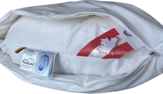 Canada Daunenkissen Meisterstück Canada Daunenkissen 40x80 cm mit Reißverschluss, Seitenschläfer, Rückenschläfer, Bauchschläfer, mit Reißverschluss, höhenverstellbar