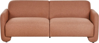 Sofa SALAND Stoff Goldbraun 3-Sitzer