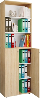 VCM Büroschrank Ulas 919150 Sonoma-Eiche H. 220 x B. 70 x T. 40cm