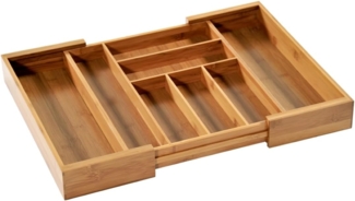 Kesper Variabler, FSC-Bambus Besteckkasten, braun, 35 x 43 x 6.5 cm