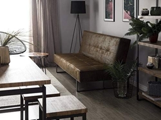 Beliani 'DERBY' Schlafsofa 3-Sitzer, 189 cm, Braun Matt